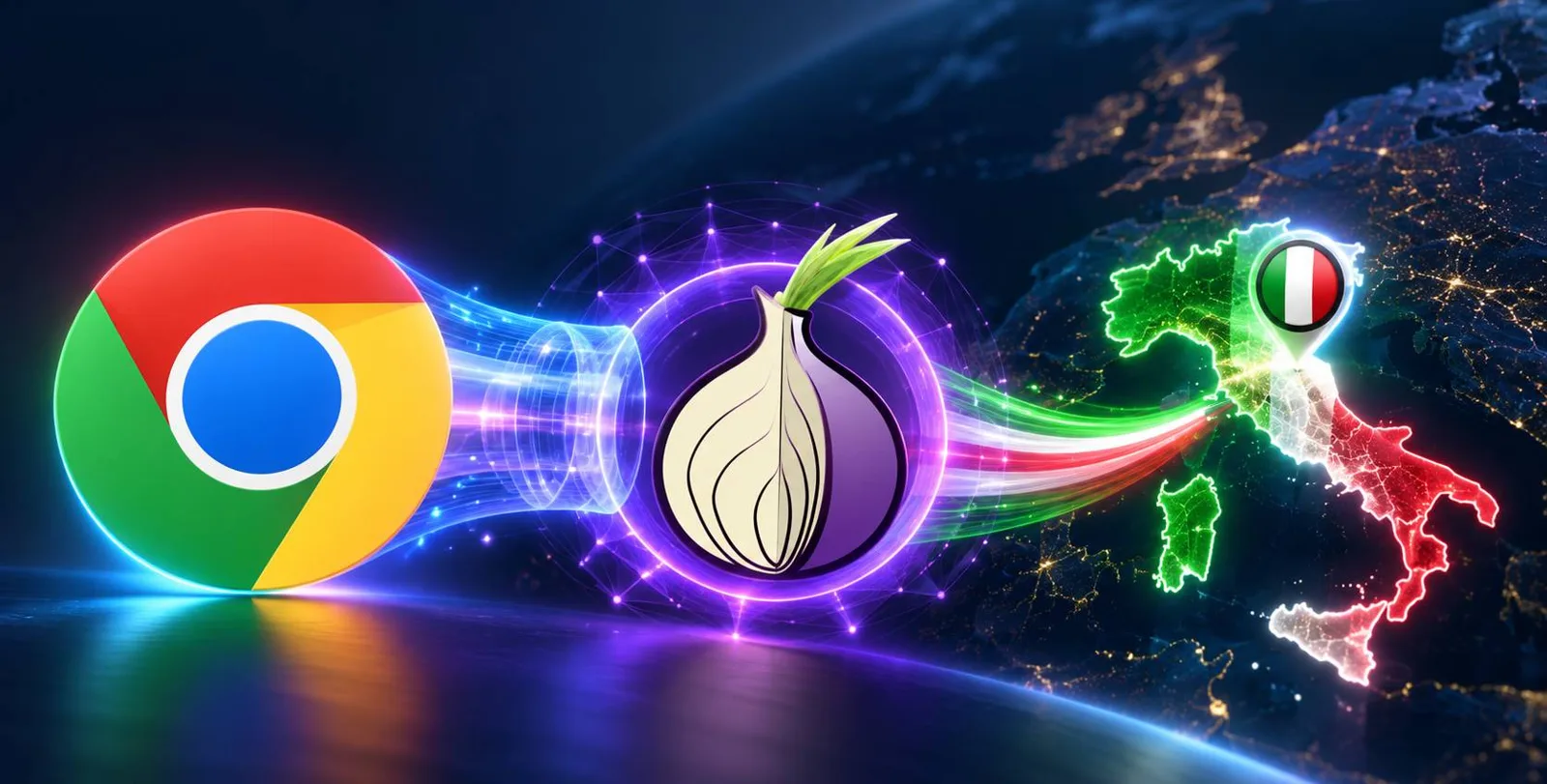 Configurare Chrome con la rete Tor e IP italiano