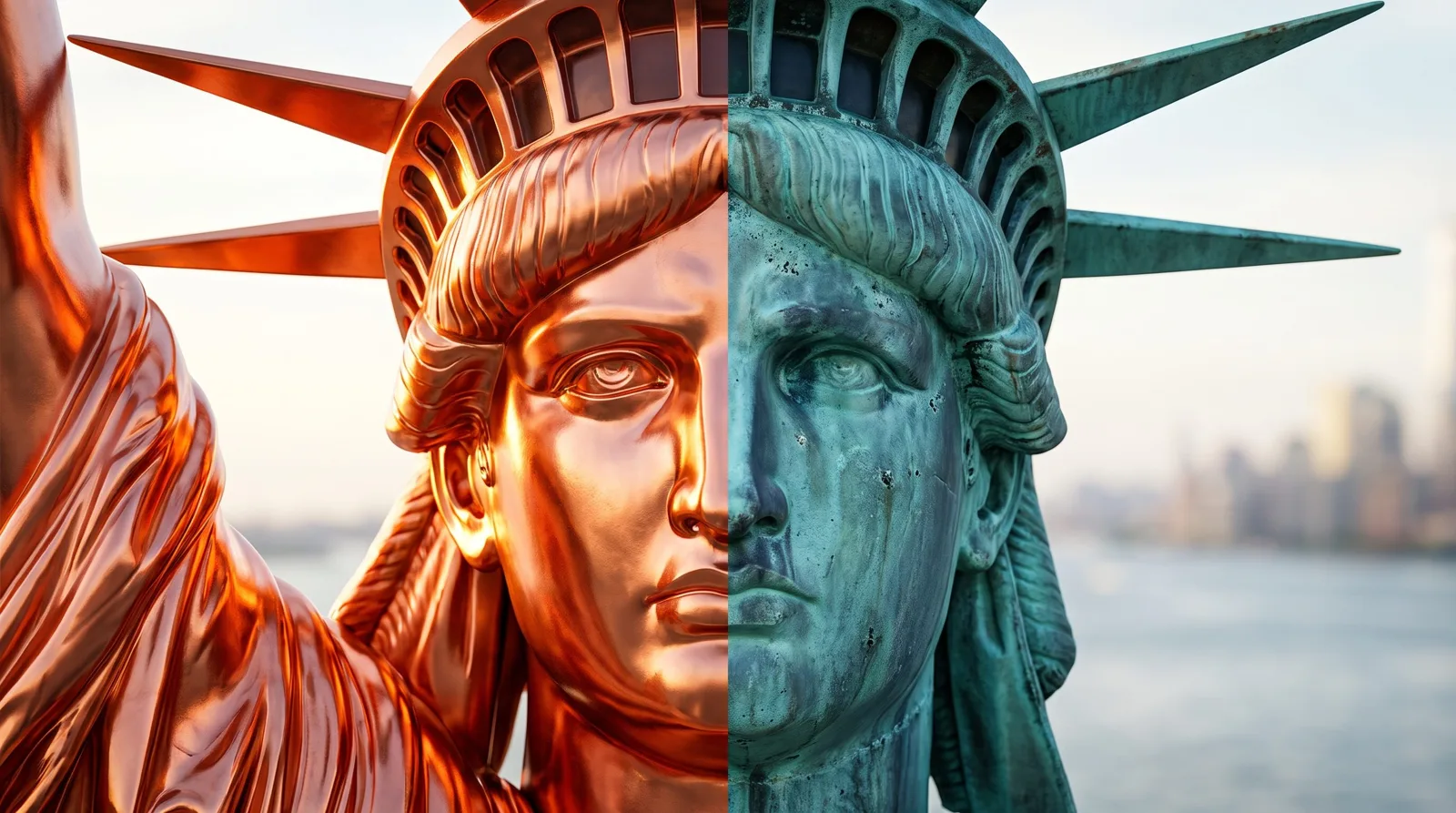 Perché la Statua della Libertà è verde-blu